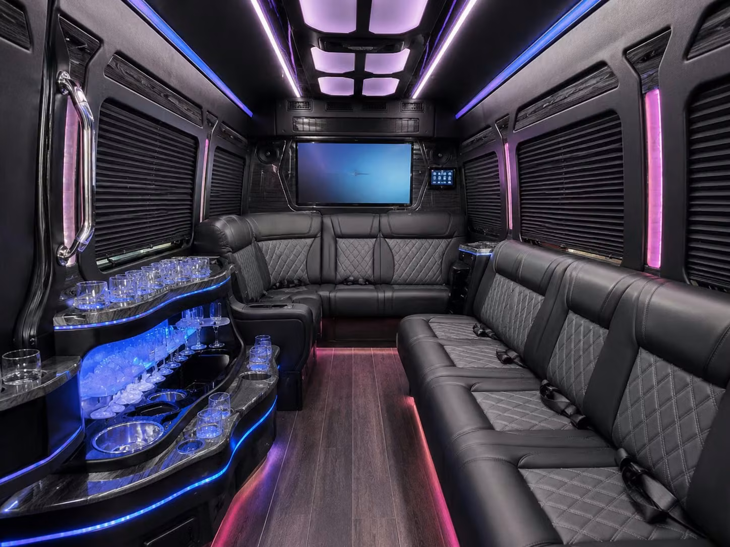 sprinter vans and minibuses for intimate oxnard bridal party transportation